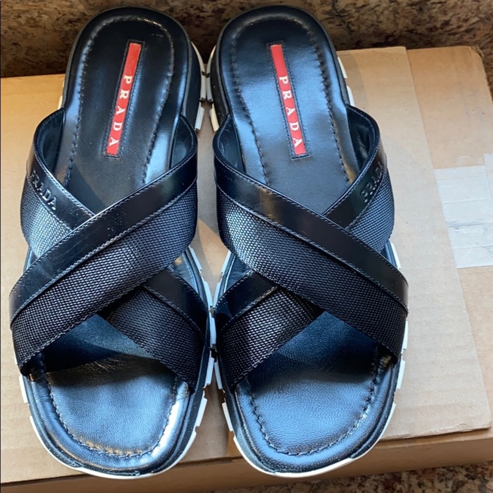 COPY - Prada mens Crisscross Slides